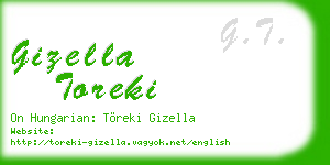 gizella toreki business card